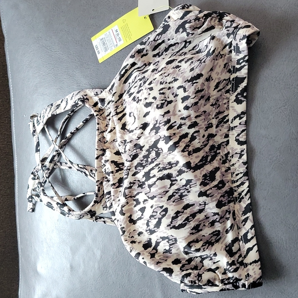 *NWT HIGH NECK STRAPPY BIKINI TOP - Picture 2 of 6